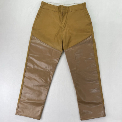 VTG RED HEAD Mens Duck Canvas Vinyl Front Brush Pants 36x29 Martexin NWT USA