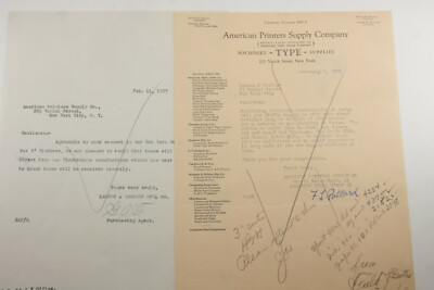 1929 Lamson Goodnow American Printers Supply Co NYC Knives Ephemera P976C