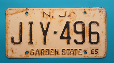   1959 NEW JERSEY ''PASSENGER'' LICENSE PLATE (JIY-496)