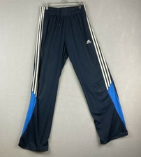Adidas Track Pants Womens Small Navy Blue Three Stripe Logo Athleisure