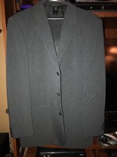 Liz Claiborne Mens Dark Grey Suit. 42R 33/30 . W/Garment Bag. Free Shipping.