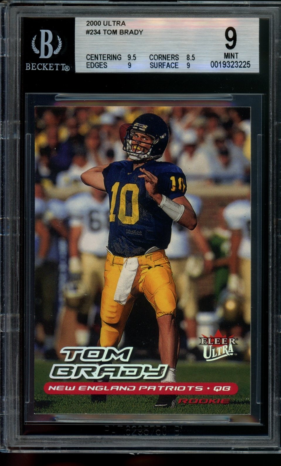 2000 Ultra #234 Tom Brady Rookie BGS 9