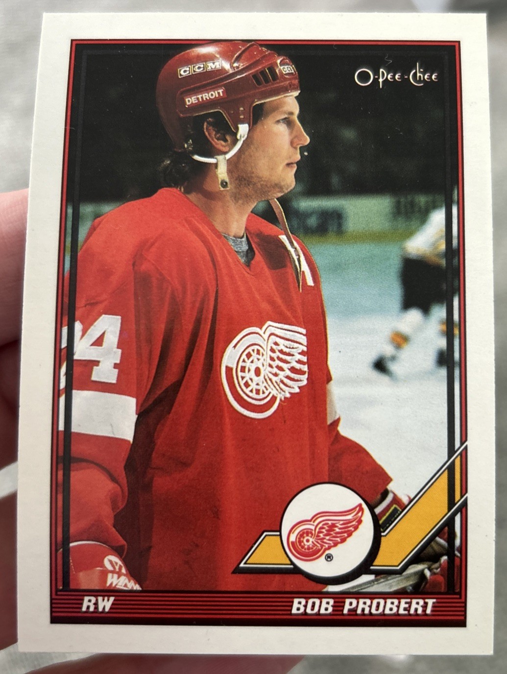 1991-92 O-Pee-Chee Bob Probert #198 Detroit Red Wings 