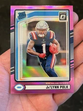 2024 Ja'Lynn Polk RC Optic Preview Pink SSP #373 🔥Patriots