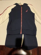 Boys 2 Pc Nautical Red White And Blue Track  Suit Size 5 NWT