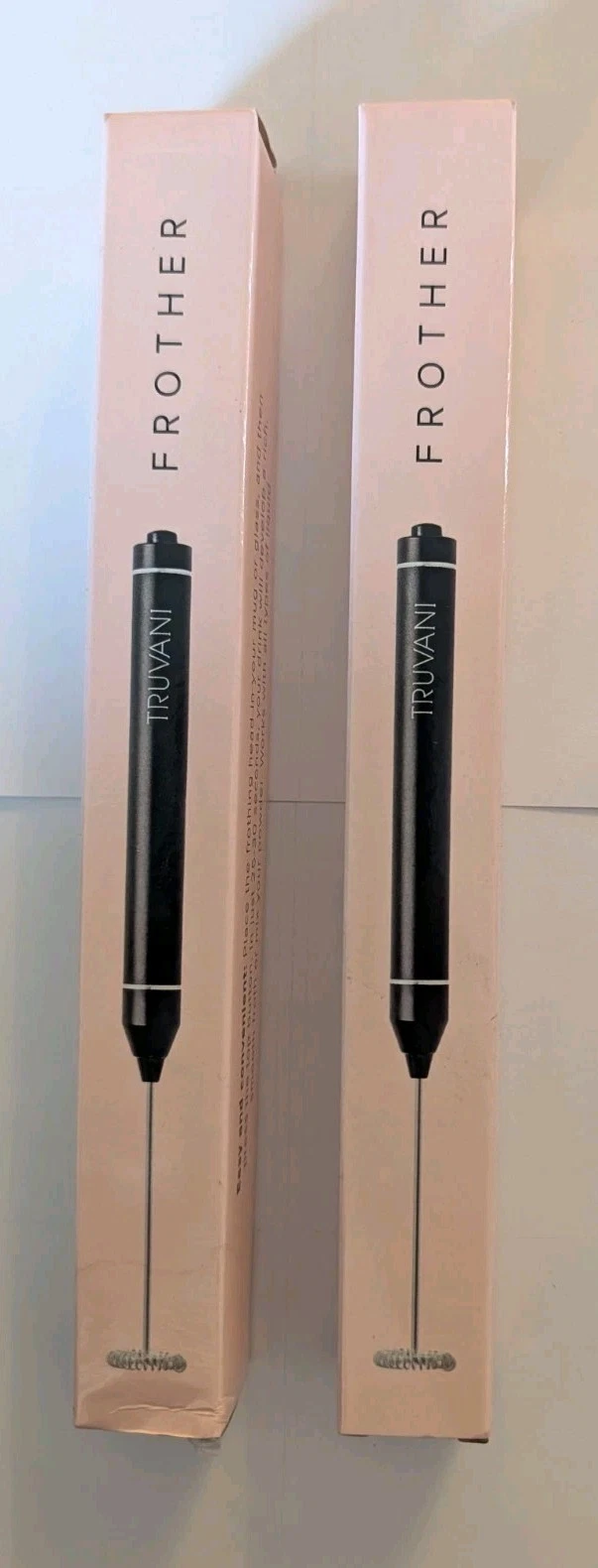 Lot of 2 Truvani Frother Handheld Milk Mixer Coffee Drink Blender Whisk