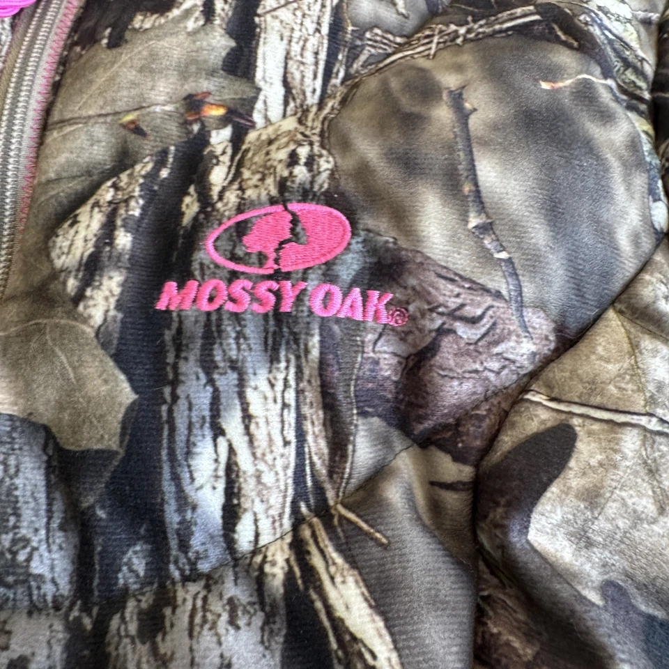 Mossy Oak Mujer Camuflada Puffer Chaqueta Imitación Piel Capucha Rosa S 34-36 Cómoda Acogedora Caza Foto 3 de 4
