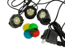 American Pond Set of 3 LED Lights for Large Fountain or Small Pond Includes T...