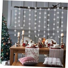 Snowflake-Snow Christmas Party-Decoration Garland - 52ft Frozen Winter Silver