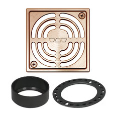 NEW Kerdi-Drain Grate Kit 4" Brushed Copper KD4GRKAKGB
