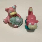 Pokemon Slowpoke Slowbro Figure & Vintage 1999 Burger King Shellder Toy Pink set