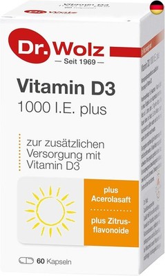 Vitamin D3 1000 I.E. plus von Dr. Wolz, 60 Kapseln