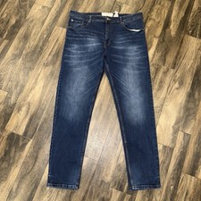 Akademiks Jeanius Straight Leg Regular Fit Dark Wash Denim Jeans Men's SZ 40x32