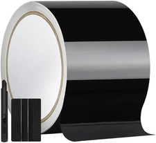 4in x 30ft Chrome Delete Vinyl Wrap Kit, High Gloss Black for Window  Door Trim