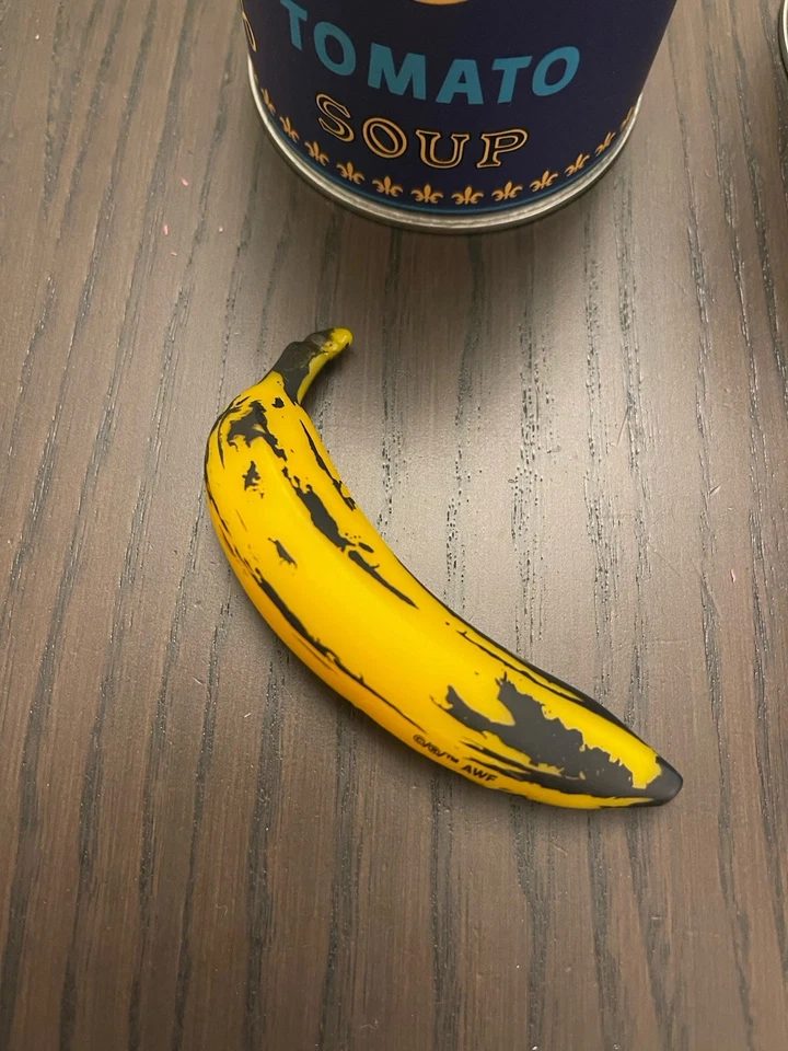 Kidrobot Andy Warhol Tomato Soup Can Series Vinyl Banana & Plush Robot With Can! - Image 2 of 4