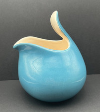 Red Wing Pottery Town & Country Eva Zeisel Water Pitcher Blue 1947 Minnesota