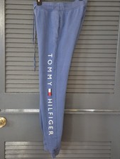 Tommy Hilfiger Women's S/P Jogger Sweatpants Blue Cotton Blend