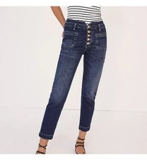 Anthropologie 128 Pilcro Ultra High-Rise Slim Utility Jeans size 31 denim dark