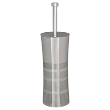 Bath Bliss Stainless Steel Toilet Brush and Holder in Two Tone
