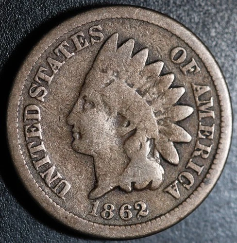 1862 INDIAN HEAD CENT - GOOD+