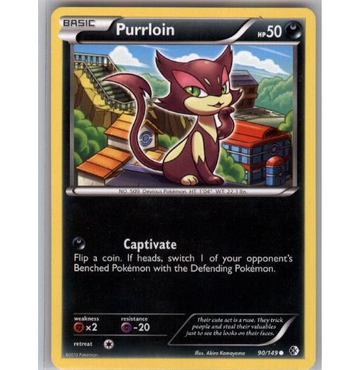 Purrloin 90/149 Common Boundaries Crossed Pokemon Near Mint