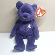 Ty Beanie Babies Princess Purple Bear Plush 1997 for Ages 3 3-4 Years