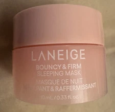 NEW LANEIGE BOUNDY & FIRM SLEEPING MASK .33 OZ PEONY COLLAGEN COMPLEX TRAVEL
