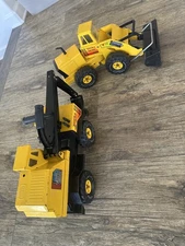 Set of 2 Vintage Tonka  Back Hoe Excavator Shovel Truck XMB-975 & Back Hoe