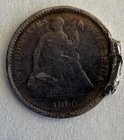 1860 USA Liberty Seated Silver Half Dime Coin