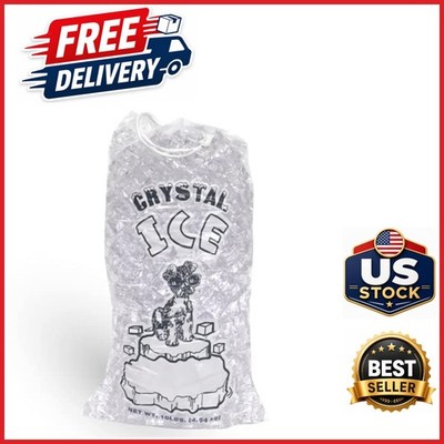 Reusable Ice Storage Bags 10 Lb with Drawstring Closure for Parties and Travel