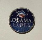 2008 Kennedy Half Dollar US President Barack Obama Joe Biden Campaign Logo Coin