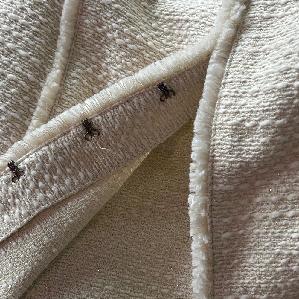 Ruby Rd. Textured Cream & Gold Thread Blazer Jack… - image 5