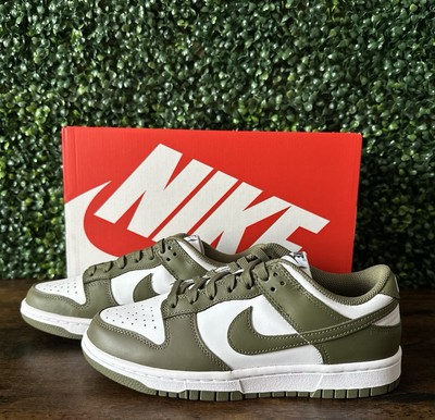 Nike Dunk Low Shoes Women Size 7.5 White 'Medium Olive' DD1503-120 Green Sneaker