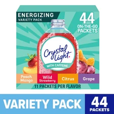 Crystal Light Energizing Variety Pack, 44 ct On-the-Go Packets