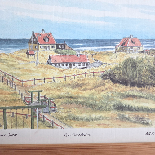 Set of 2 Seaside Art A. H. Standist 1992 Beach Lanscape 10.5" x 12.5" - Picture 6 of 9