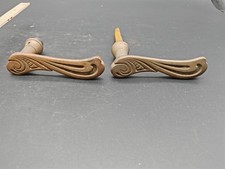 Original Jugendstil T&uuml;rdr&uuml;cker / T&uuml;rklinken Messing um 1900 &ndash; Paar