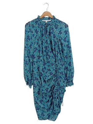 VERONICA BEARD Langarmkleid Damen Kleid Gr. DE 34 blau Elegant