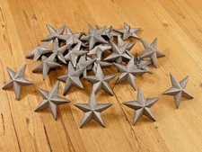 25 Star Nails LARGE 3 1/2" Inch Raw Tacks Rustic Western Clavo Flag Cast Iron
