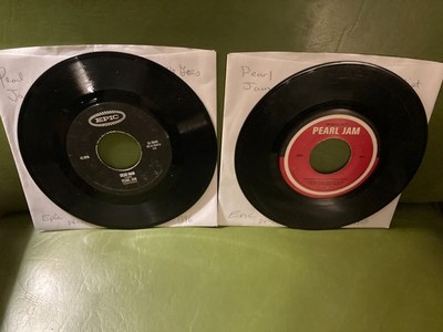 Pearl Jam 7'' Vinyl 45 LOT of 2 - Wishlist, Off He Goes Epic Records VG-