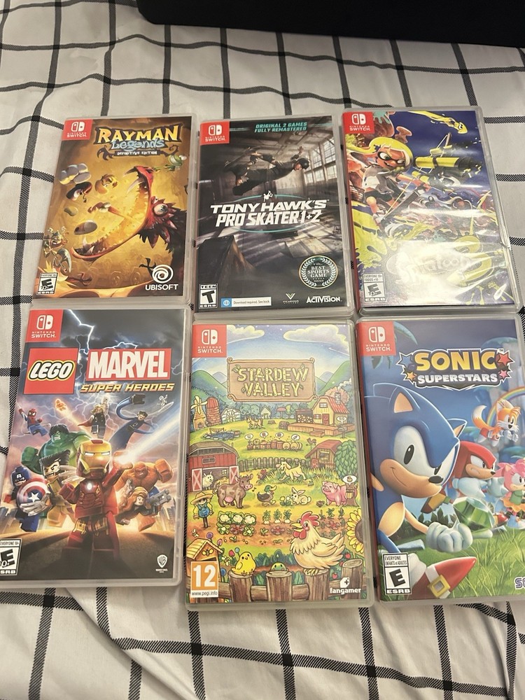 (GAMES NOT INCLUDED) Six Nintendo Switch Game Cases (GAMES NOT INCLUDED) (GAMES NOT INCLUDED) Six Nintendo Switch Game Cases (GAMES NOT INCLUDED)