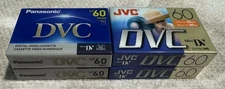 Lot of SEALED NEW 2 Mini DV Tapes JVC DVM60ME 2 Panasonic Cassette Tape DVM60ME