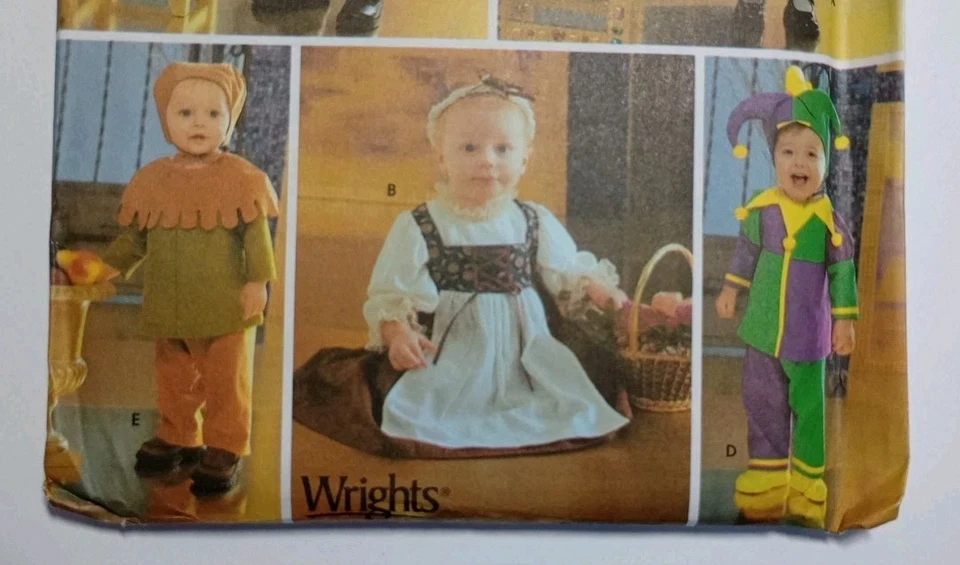 Simplicity 5517 Sewing Pattern Babies/Toddlers Renaissance Costumes Szs 1/2-4 UC - Image 4 of 4