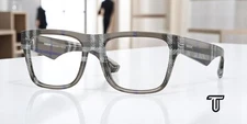 BURBERRY BE2411 4147 Check Lichen Demo Lens 55 mm Men's Eyeglasses
