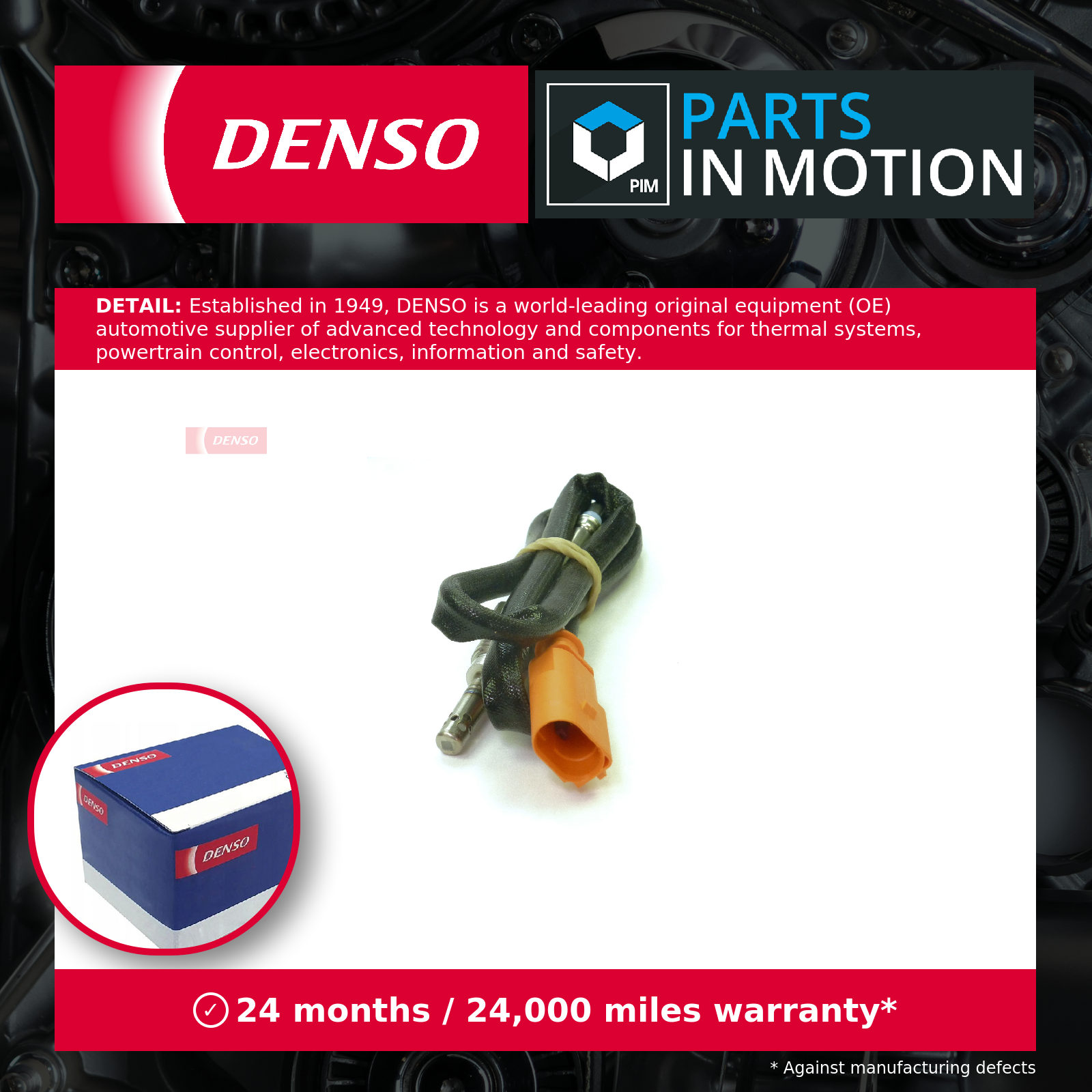 Exhaust Temperature Sensor After DPF DET-2006 Denso 04L906088B Quality New