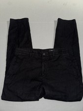 Theory mens chino pants Black 33x29 Cotton Blend Pants Flat Front Worn 1 Time 