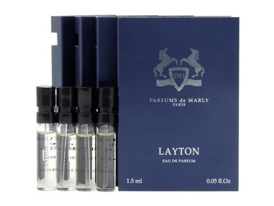 PDM PARFUMS DE MARLY LAYTON EDP 1.5ml .05fl oz x 4 COLOGNE SPRAY SAMPLES