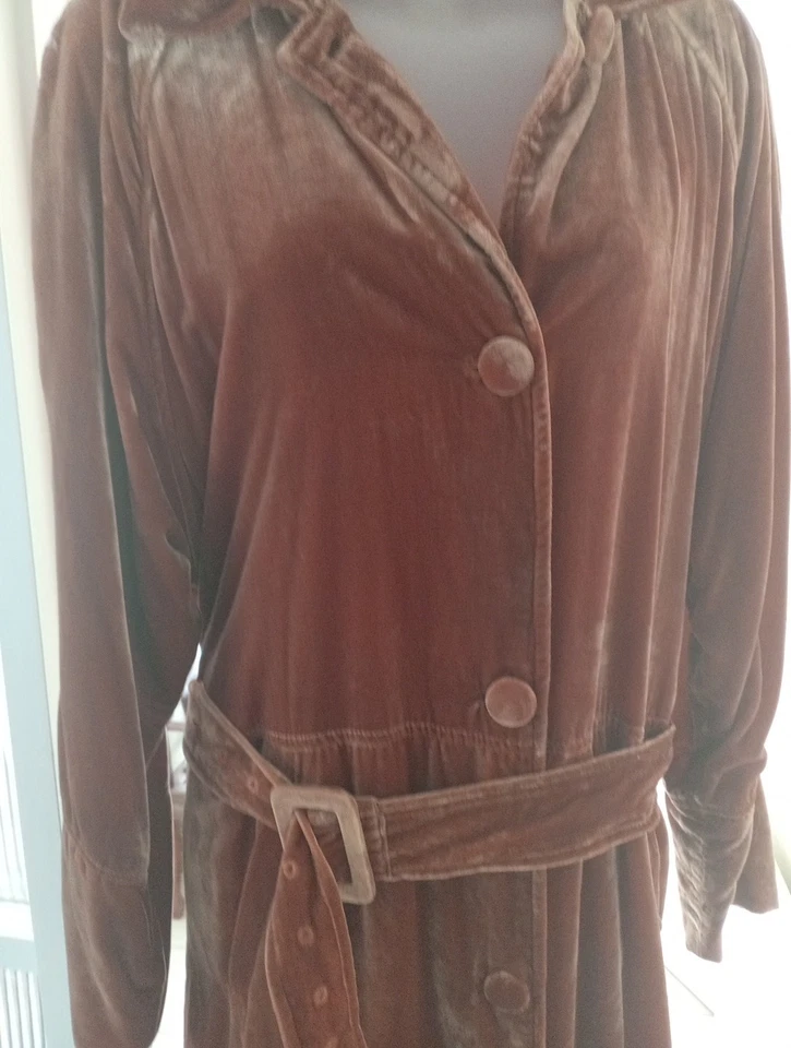 Abrigo plumero de terciopelo Adele Free People nuevo con etiquetas en canela - pequeño Foto 3 de 4