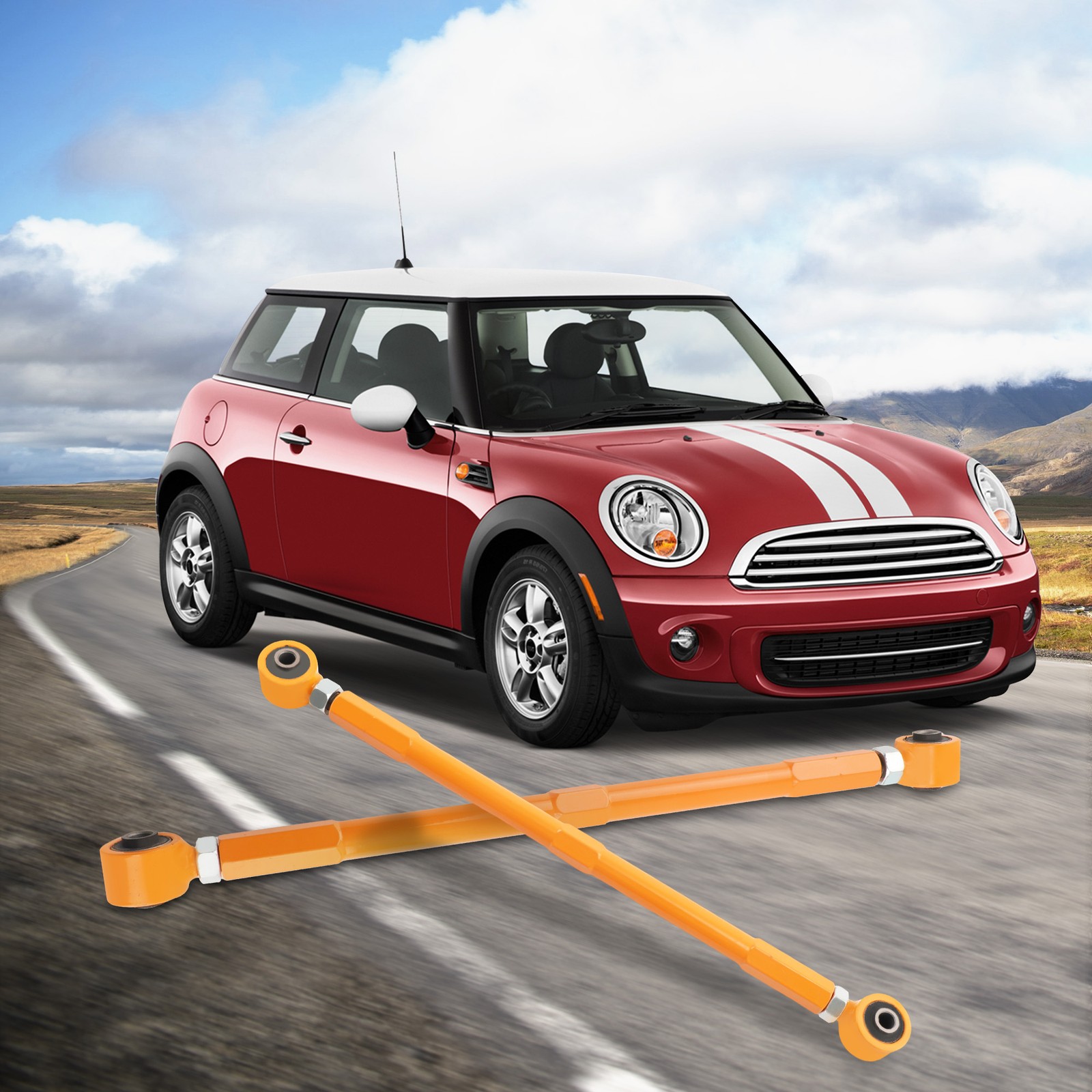 2pcs Adjustable Rear Control Camber Arms For MINI Cooper R50 R52 R53 R55 R56