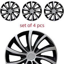 Black Silver Set 4pcs For Volkswagen Passat 2003-2022 16 Hubcap Wheel Cover Black Silver Set 4pcs For Volkswagen Passat 2003-2022 16 Hubcap Wheel Cover