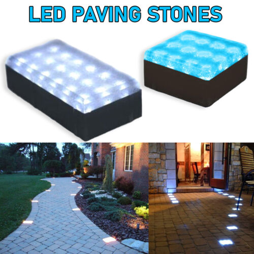 LED Driveway Block Paving Stone Lights Outdoor Ground Floor Recessed Path Lights - Afbeelding 1 van 13